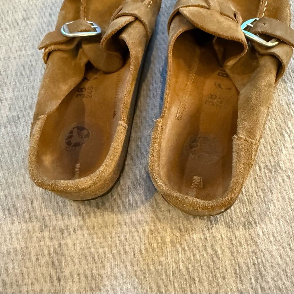 Birkenstock Buckley Tan Suede Clogs in Tea Women’s 38 - Picture 6 of 8